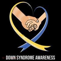 Down Syndrome Awareness Support Heart Ribbon USA-Made Doggie Bandana thumb 2