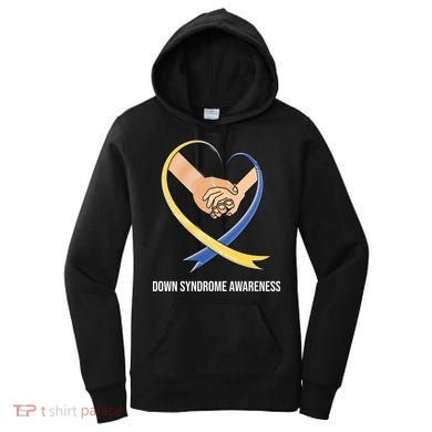 Down Syndrome Awareness Support Heart Ribbon Women's Hoodie