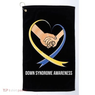 Down Syndrome Awareness Support Heart Ribbon Golf Towel