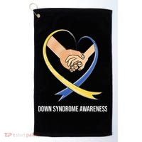 Down Syndrome Awareness Support Heart Ribbon Golf Towel thumb 0
