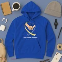 Down Syndrome Awareness Support Heart Ribbon Hoodie thumb 3