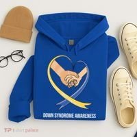 Down Syndrome Awareness Support Heart Ribbon Hoodie thumb 4