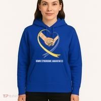 Down Syndrome Awareness Support Heart Ribbon Hoodie thumb 5