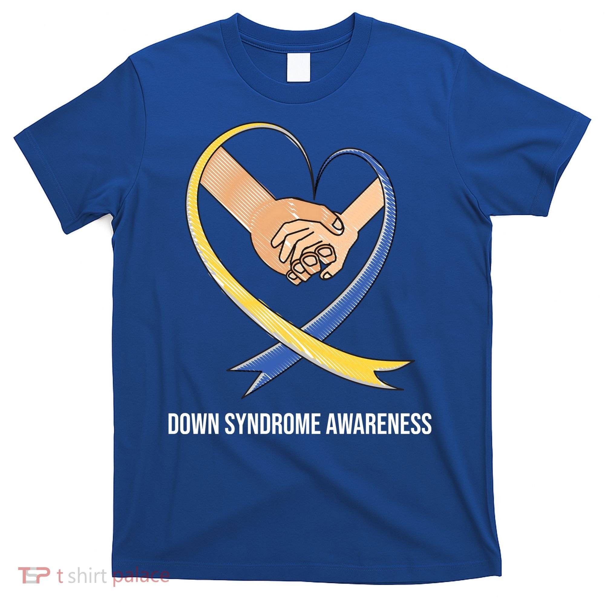 Down Syndrome Awareness Support Heart Ribbon T-Shirt
