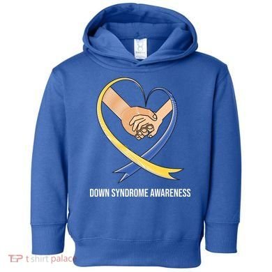 Down Syndrome Awareness Support Heart Ribbon Toddler Hoodie
