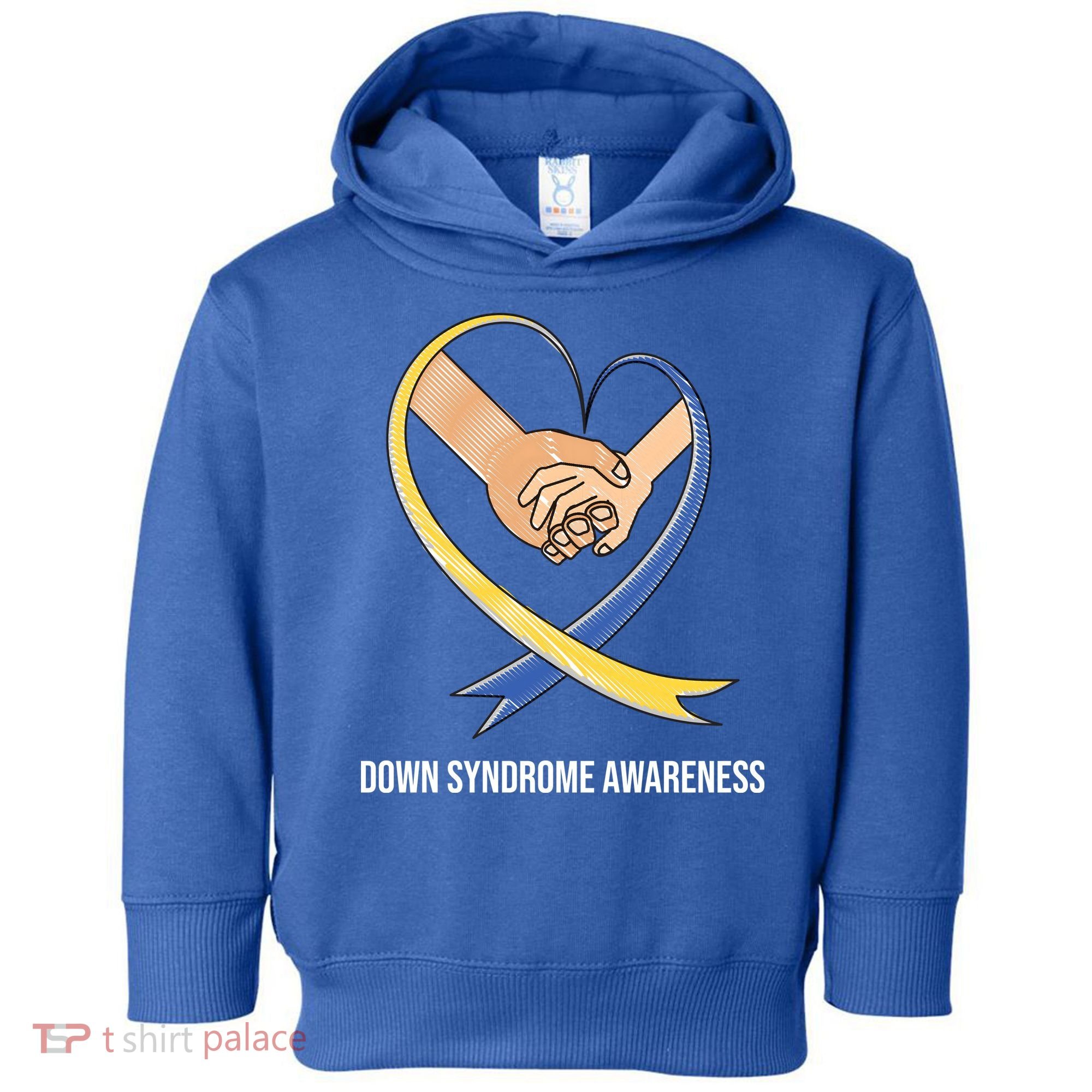 Down Syndrome Awareness Support Heart Ribbon Toddler Hoodie