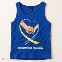 Down Syndrome Awareness Support Heart Ribbon Tank Top thumb 2