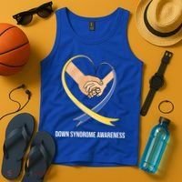 Down Syndrome Awareness Support Heart Ribbon Tank Top thumb 4