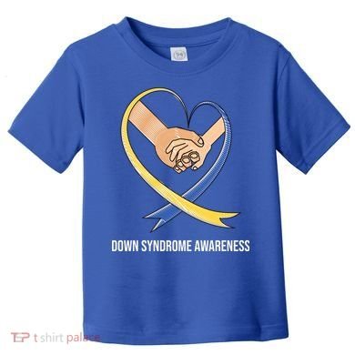 Down Syndrome Awareness Support Heart Ribbon Toddler T-Shirt