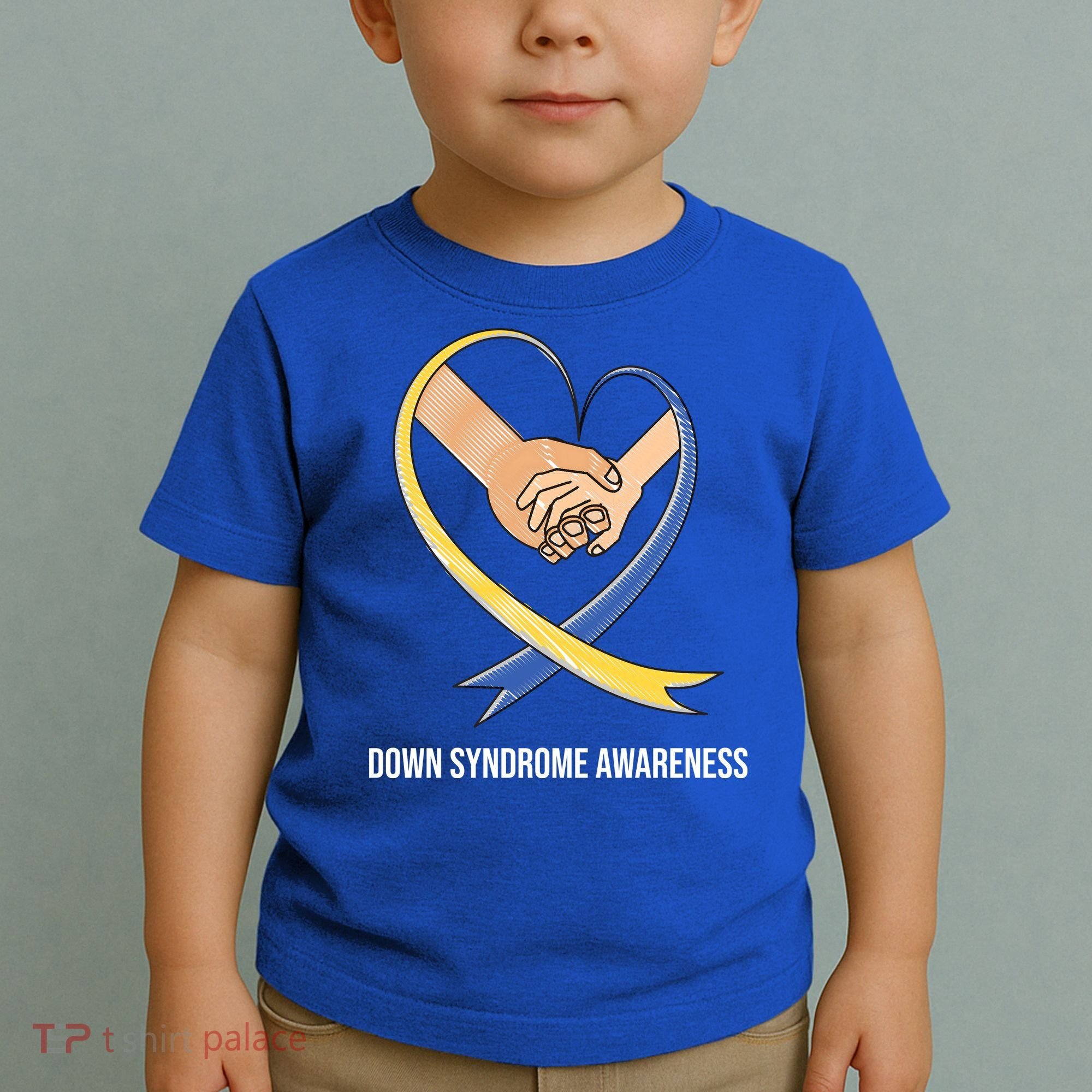 Down Syndrome Awareness Support Heart Ribbon Toddler T-Shirt