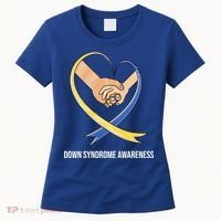 Down Syndrome Awareness Support Heart Ribbon Women's T-Shirt thumb 0