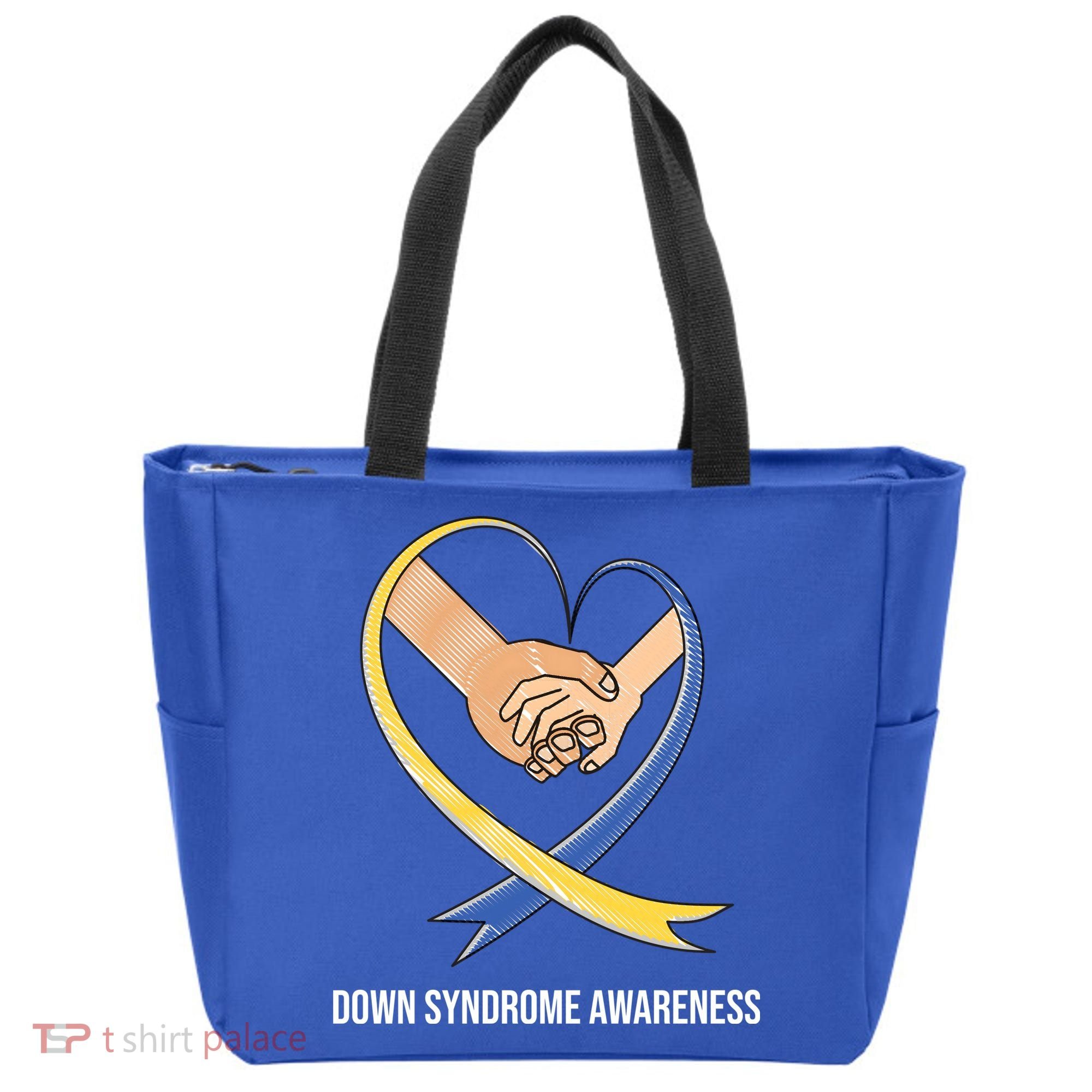 Down Syndrome Awareness Support Heart Ribbon Tote Bag