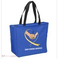 Down Syndrome Awareness Support Heart Ribbon Tote Bag thumb 2
