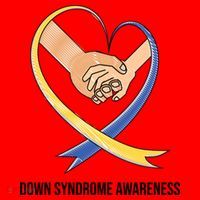 Down Syndrome Awareness Support Heart Ribbon Santa Hat thumb 1