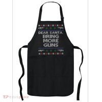 Dear Santa Bring More Guns Ugly Christmas Sweater Funny Gun Apron thumb 0