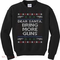 Dear Santa Bring More Guns Ugly Christmas Sweater Funny Gun Kids Sweatshirt thumb 0