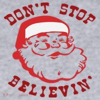 Don't Stop Believin Santa Christmas Gift Women's Sweatshirt thumb 2