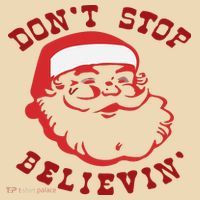 Don't Stop Believin Santa Christmas Gift Tote Bag thumb 4