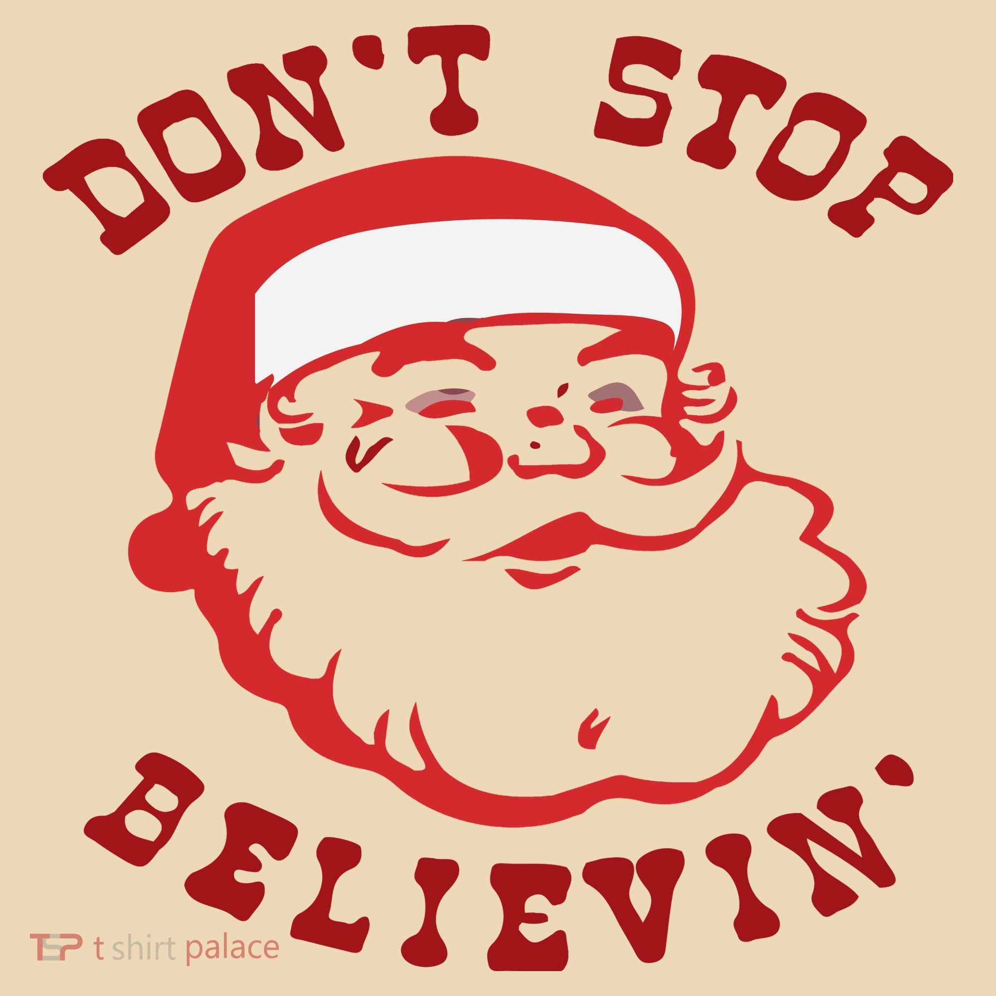Don't Stop Believin Santa Christmas Gift Tote Bag