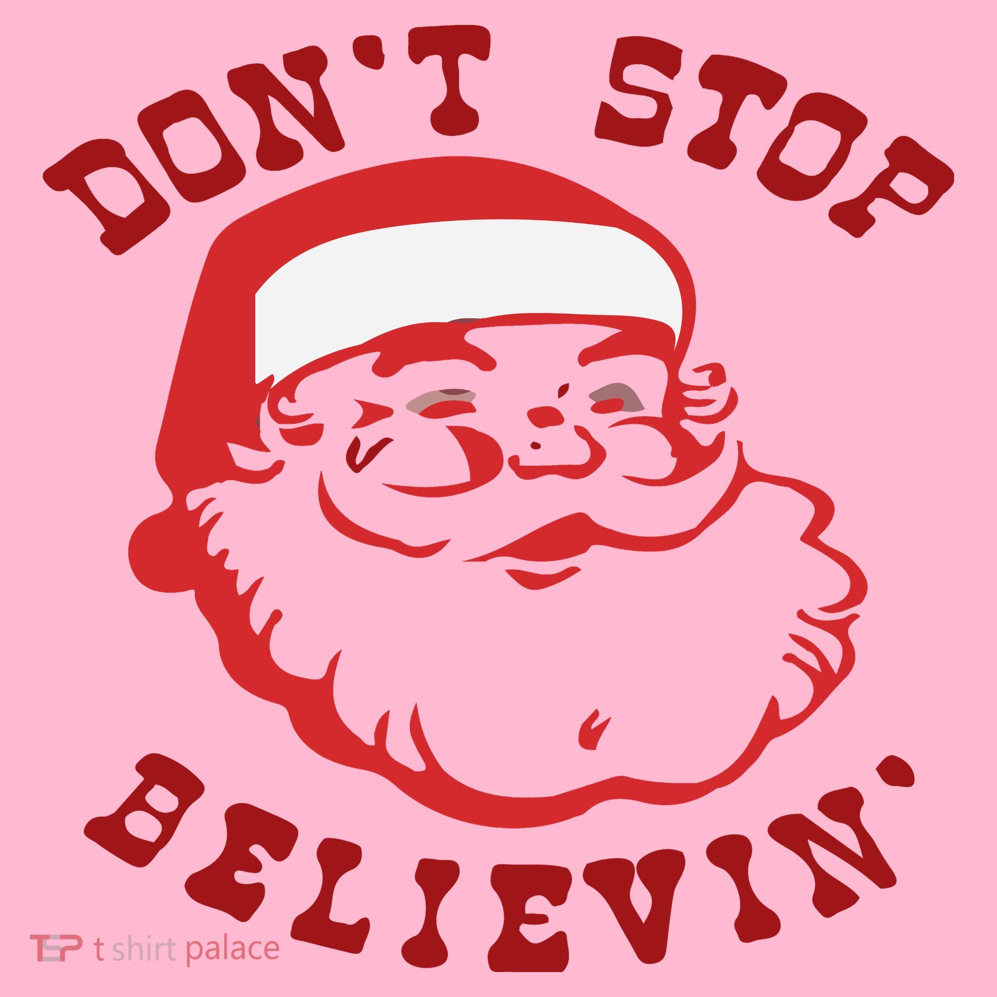 Don't Stop Believin Santa Christmas Gift Coaster