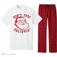 Don't Stop Believin Santa Christmas Gift Pajama Set thumb 0
