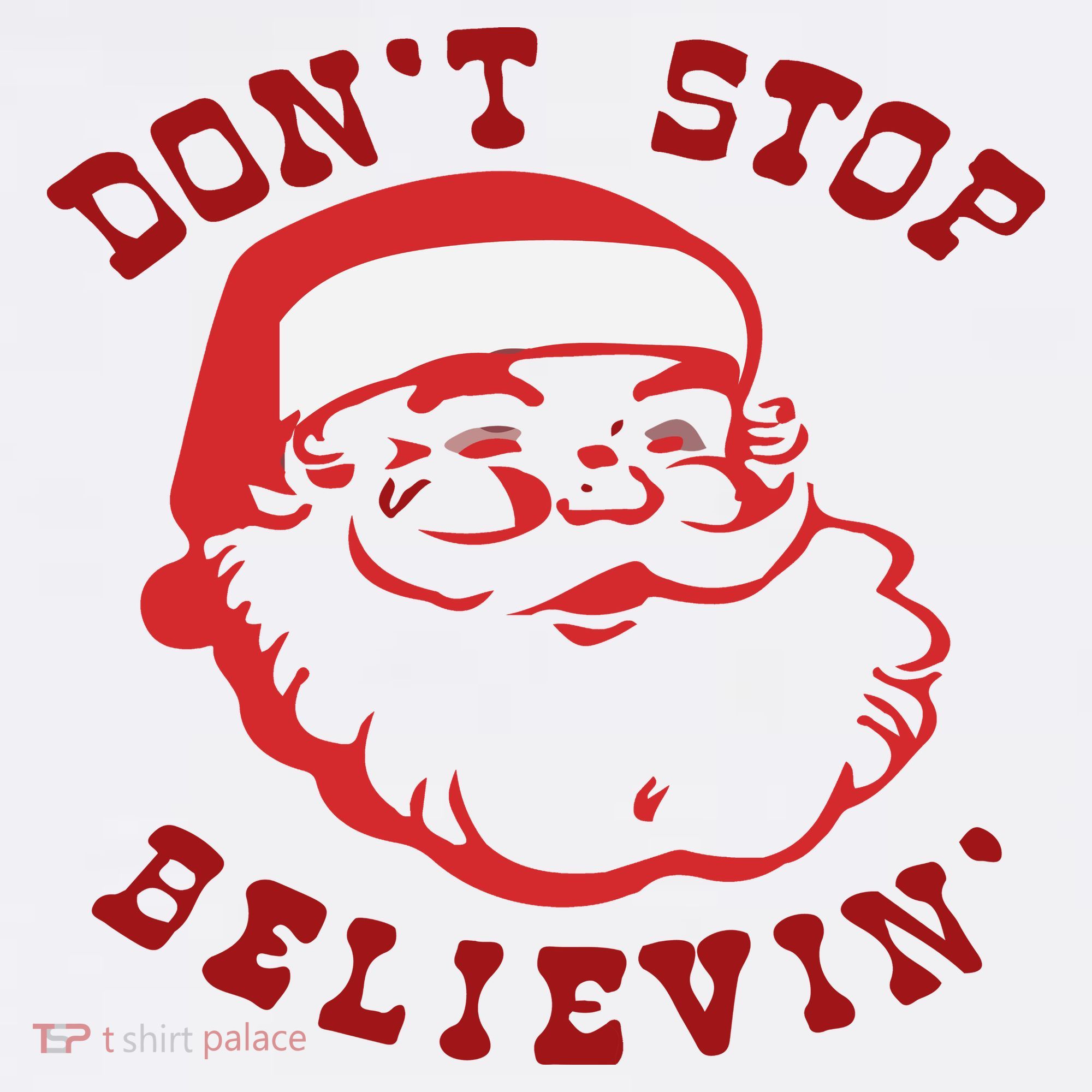 Don't Stop Believin Santa Christmas Gift Women's Hoodie