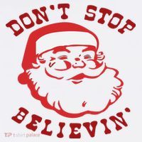 Don't Stop Believin Santa Christmas Gift Women's Tank Top thumb 5