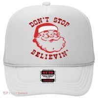 Don't Stop Believin Santa Christmas Gift Hat thumb 0