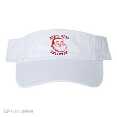 Don't Stop Believin Santa Christmas Gift Visor