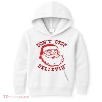 Don't Stop Believin Santa Christmas Gift Kids Hoodie thumb 0
