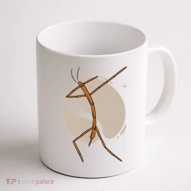 Dabbing Stick Bug Coffee Mug back