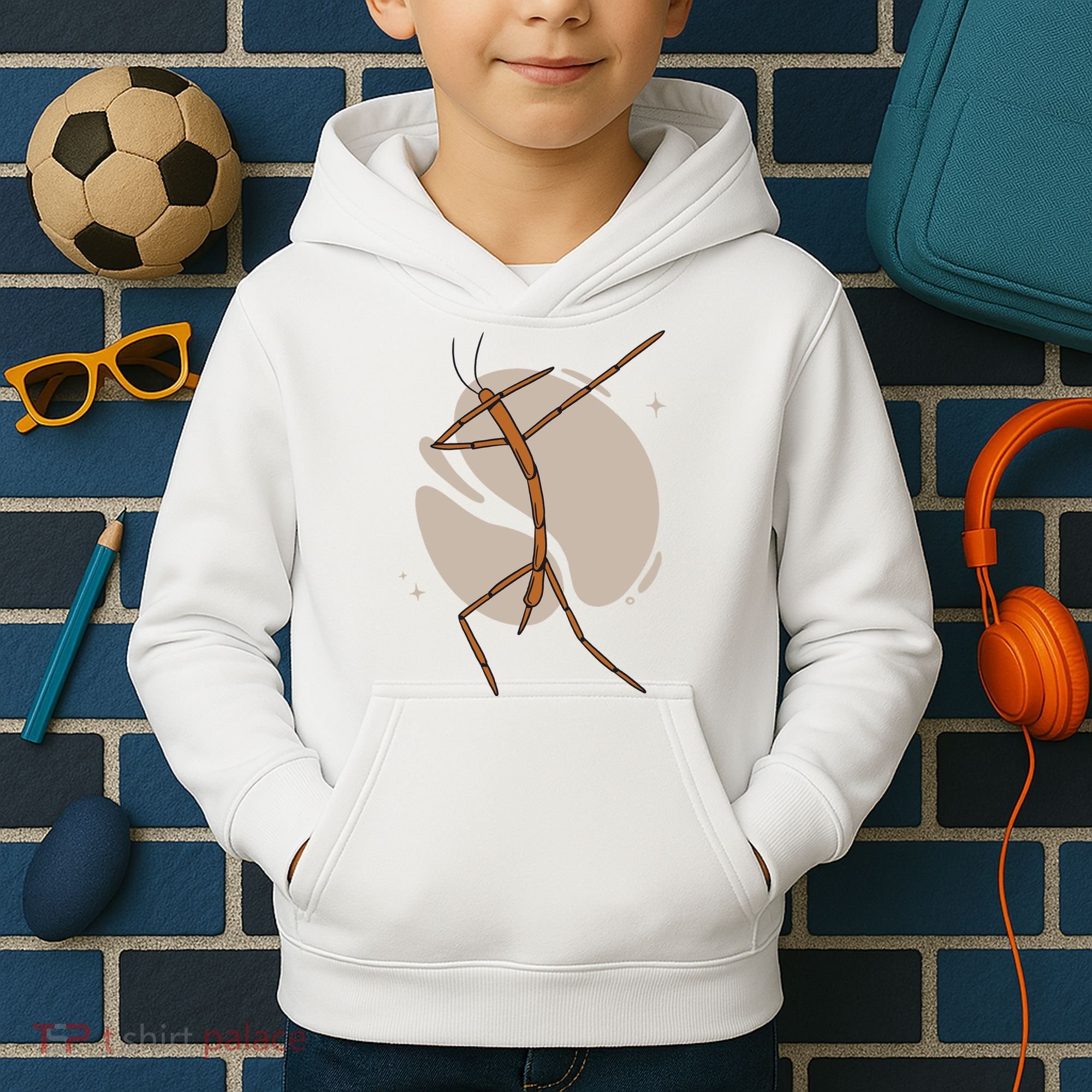 Dabbing Stick Bug Kids Hoodie