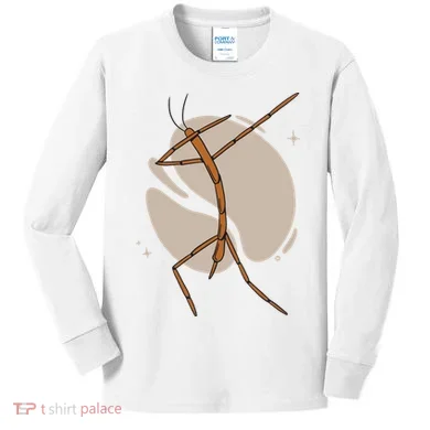 Dabbing Stick Bug Kids Long Sleeve Shirt