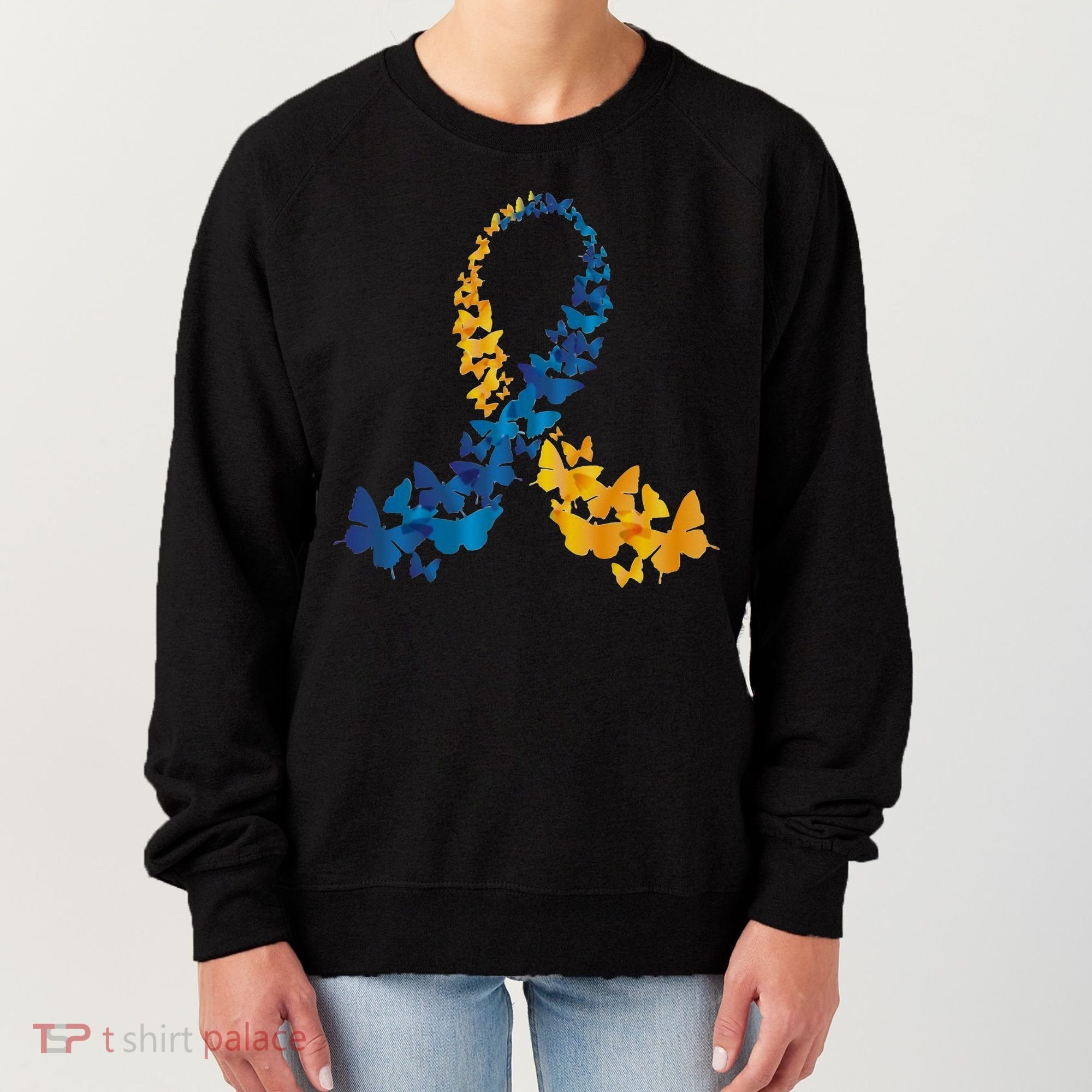 Down Syndrome Butterfly Awareness Women's Sweatshirt