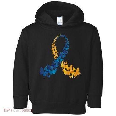 Down Syndrome Butterfly Awareness Toddler Hoodie