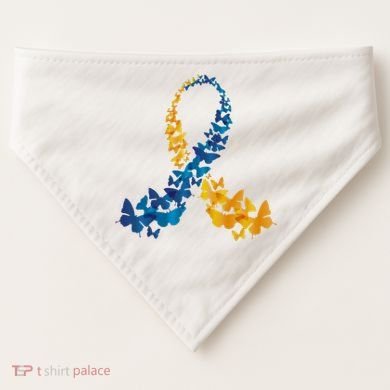 Down Syndrome Butterfly Awareness USA-Made Doggie Bandana