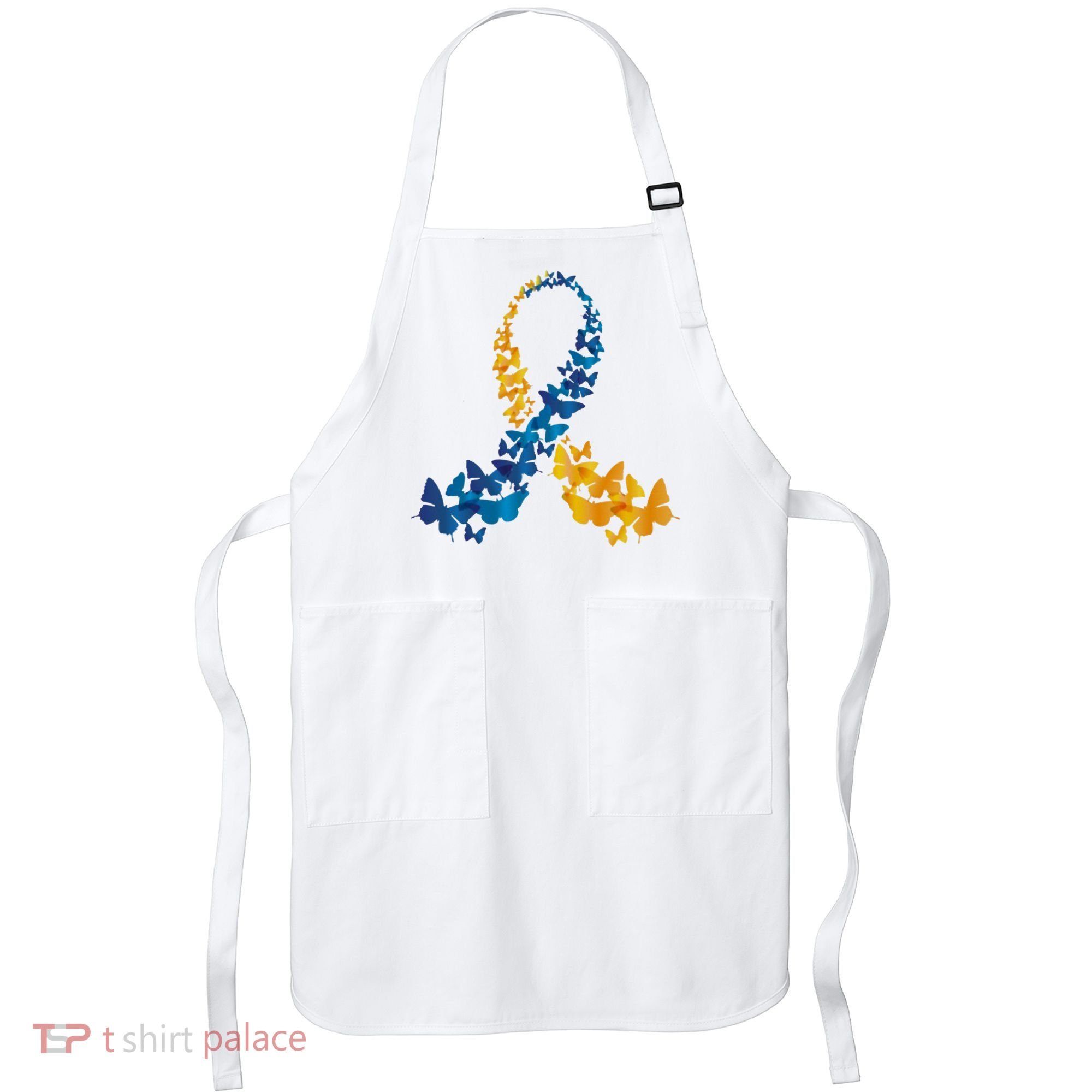Down Syndrome Butterfly Awareness Apron