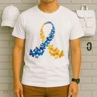 Down Syndrome Butterfly Awareness T-Shirt thumb 6