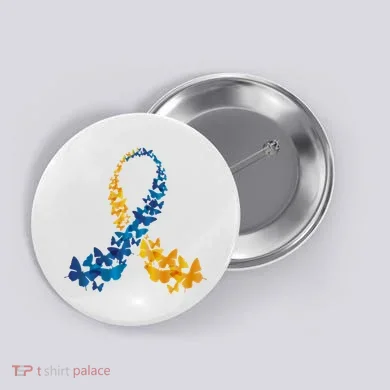 Down Syndrome Butterfly Awareness Button