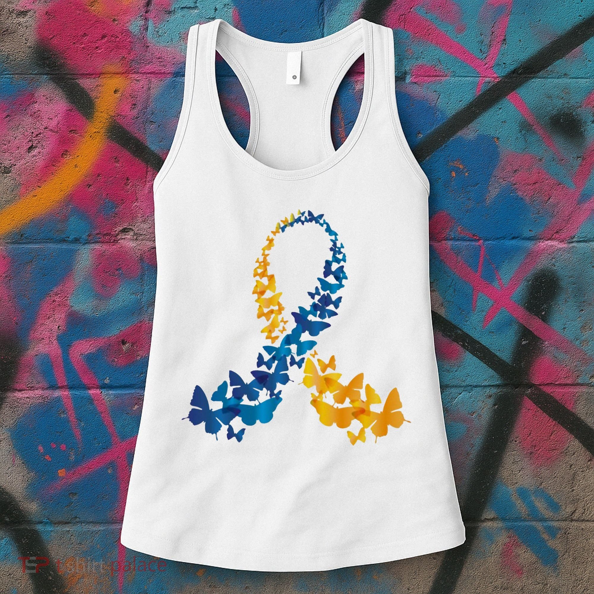 Down Syndrome Butterfly Awareness Women's Tank Top