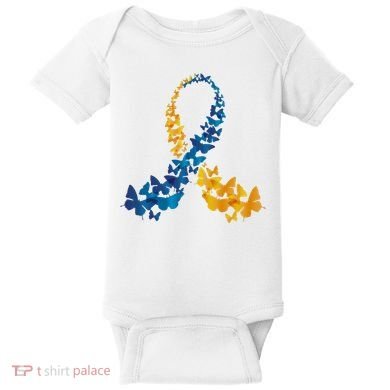 Down Syndrome Butterfly Awareness Baby Bodysuit