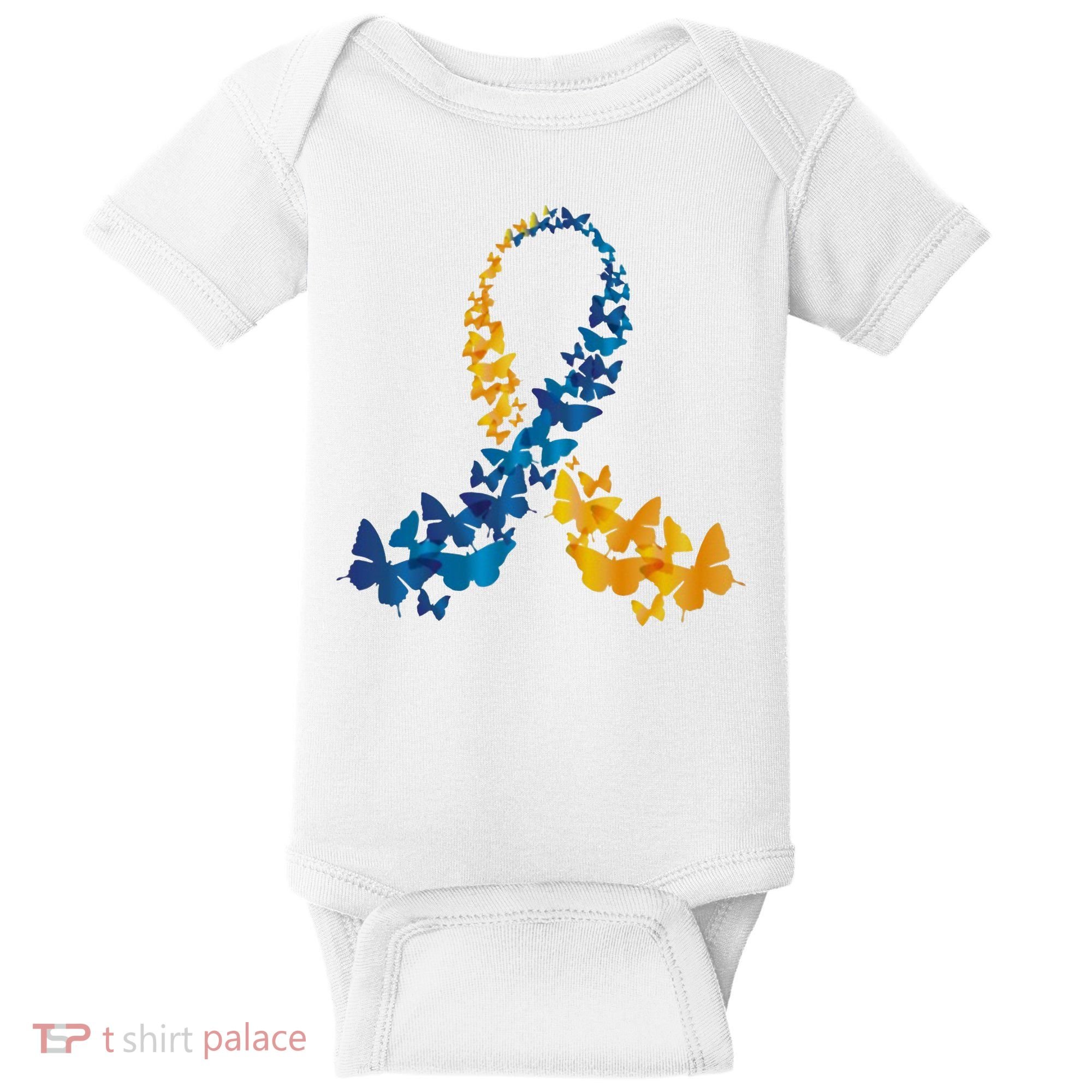 Down Syndrome Butterfly Awareness Baby Bodysuit