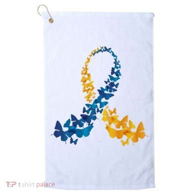 Down Syndrome Butterfly Awareness Golf Towel