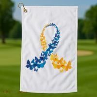 Down Syndrome Butterfly Awareness Golf Towel thumb 1