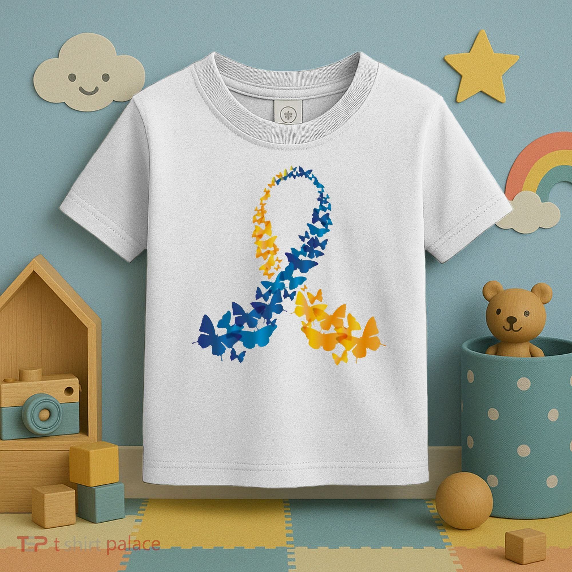 Down Syndrome Butterfly Awareness Toddler T-Shirt
