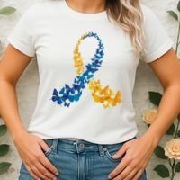 Down Syndrome Butterfly Awareness Women's T-Shirt thumb 2