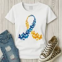 Down Syndrome Butterfly Awareness Women's T-Shirt thumb 3