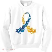 Down Syndrome Butterfly Awareness Kids Sweatshirt thumb 0