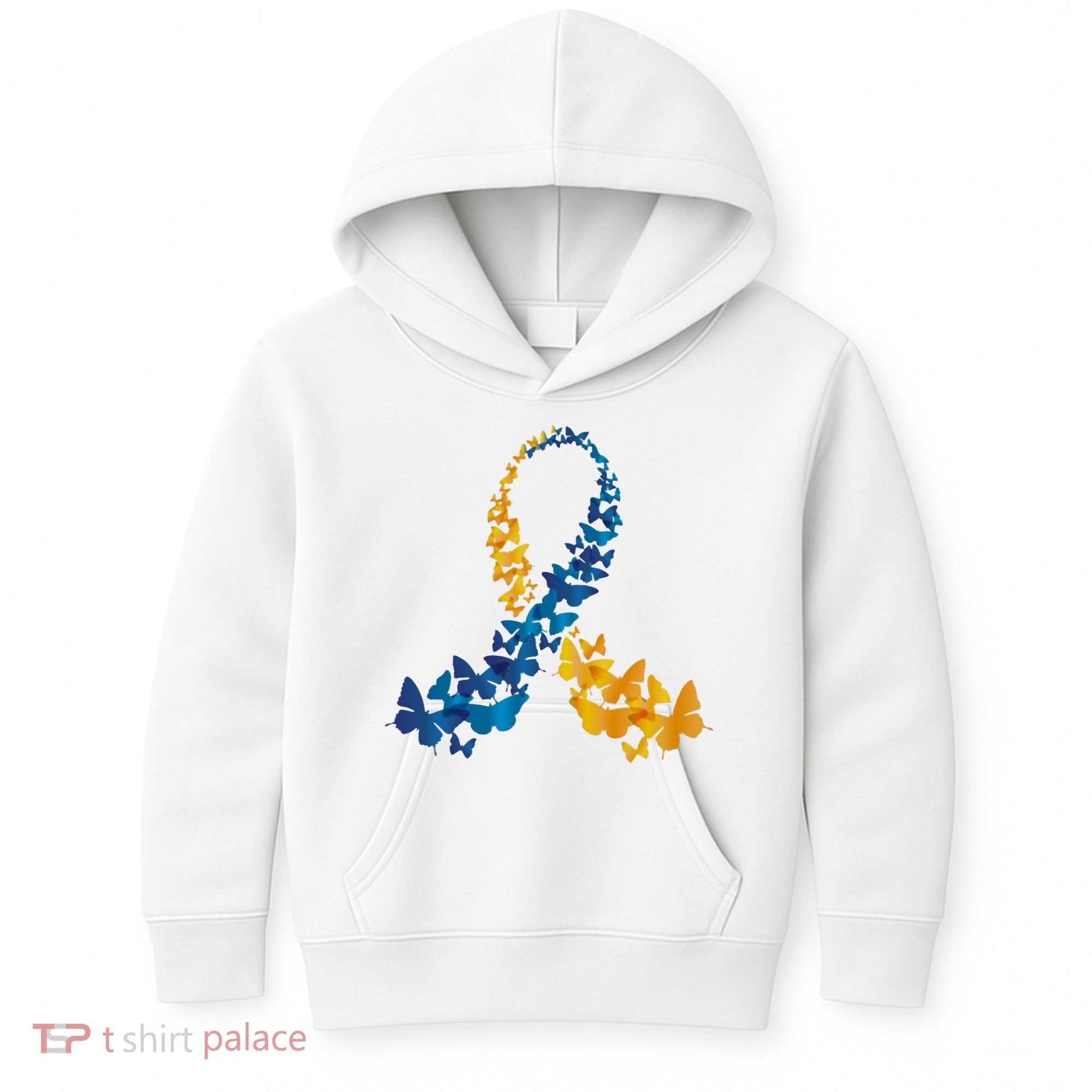Down Syndrome Butterfly Awareness Kids Hoodie