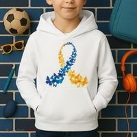 Down Syndrome Butterfly Awareness Kids Hoodie thumb 2